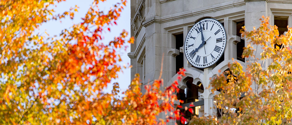 Clock Tower in Fall